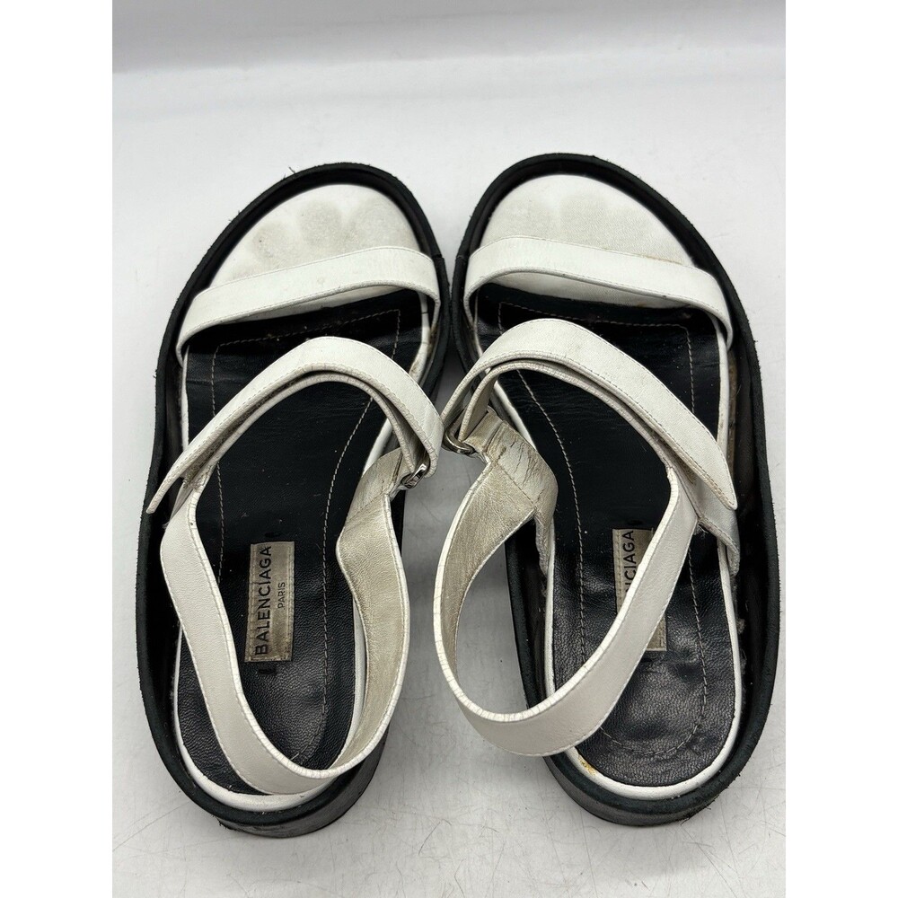Balenciaga Sandals Strappy Flat Women’s Size EU 37 US 6.5-7 White SEE PHOTOS - Picture 8 of 12